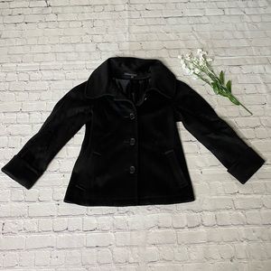 Women’s Theory Black Wool Coat Size P
